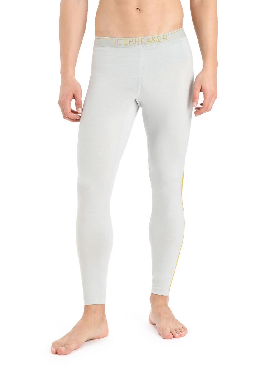 Men\'s Icebreaker Merino 200 Sonebula Thermal Leggings Ether / Silent Gold | CA 1820VRWD